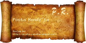 Posta Renáta névjegykártya